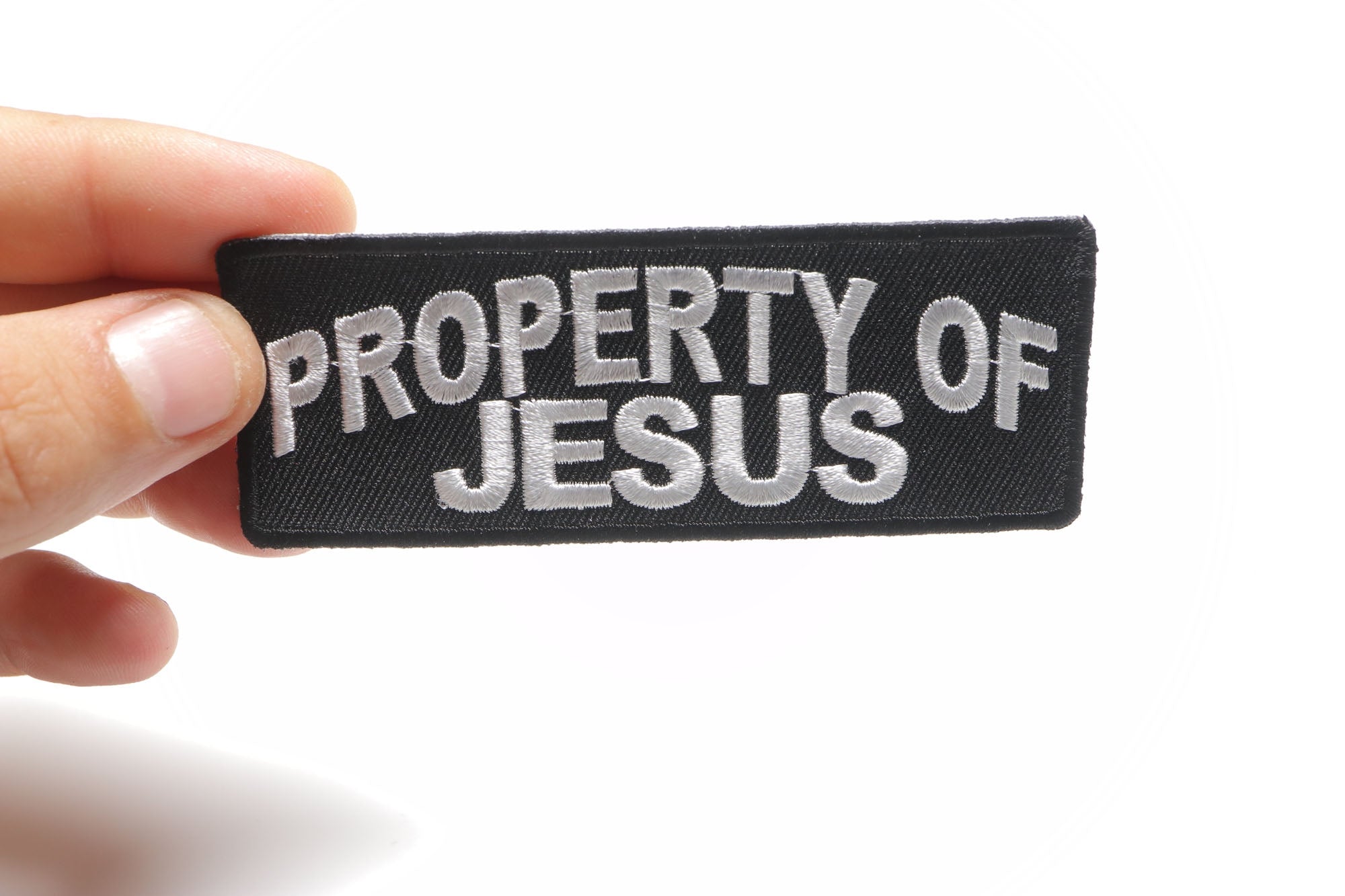 Property of Jesus Christian Patch - Wear Your Faith Proudly ( 3 x 2 inches )
