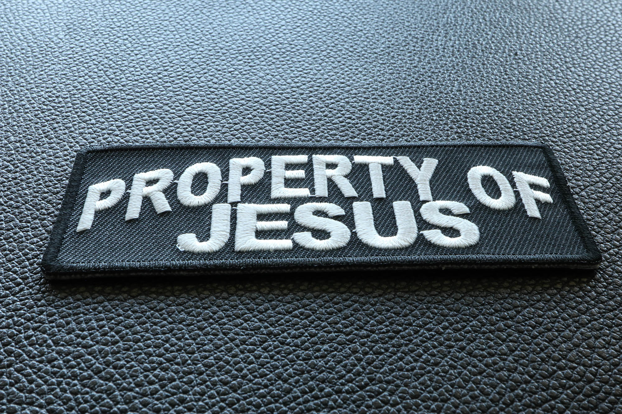 Property of Jesus Christian Patch - Wear Your Faith Proudly ( 3 x 2 inches )