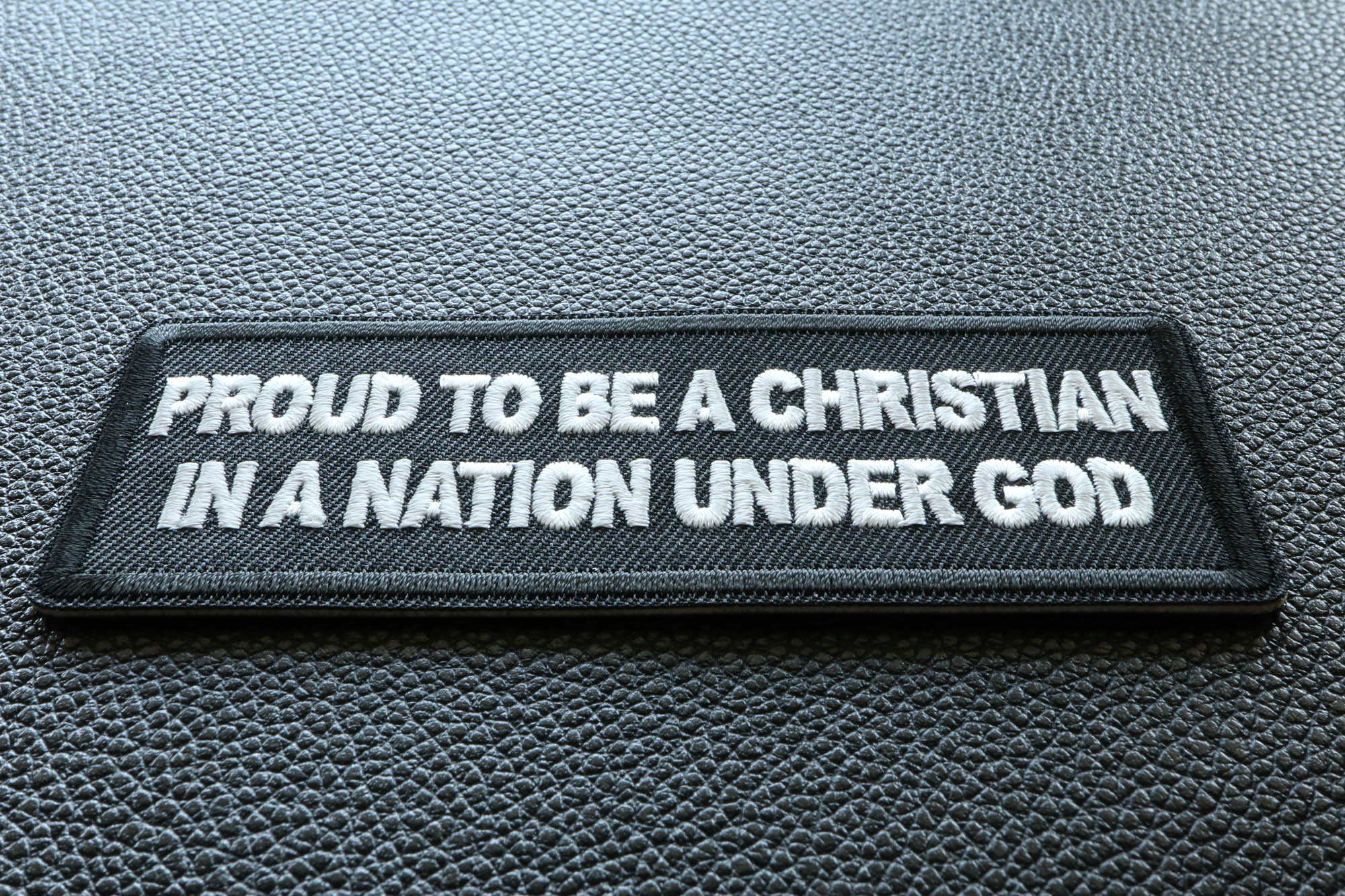 Proud to be a Christian in a Nation Under God Patch - A Strong Symbol of Belief and Loyalty ( 3 x 2 inches )