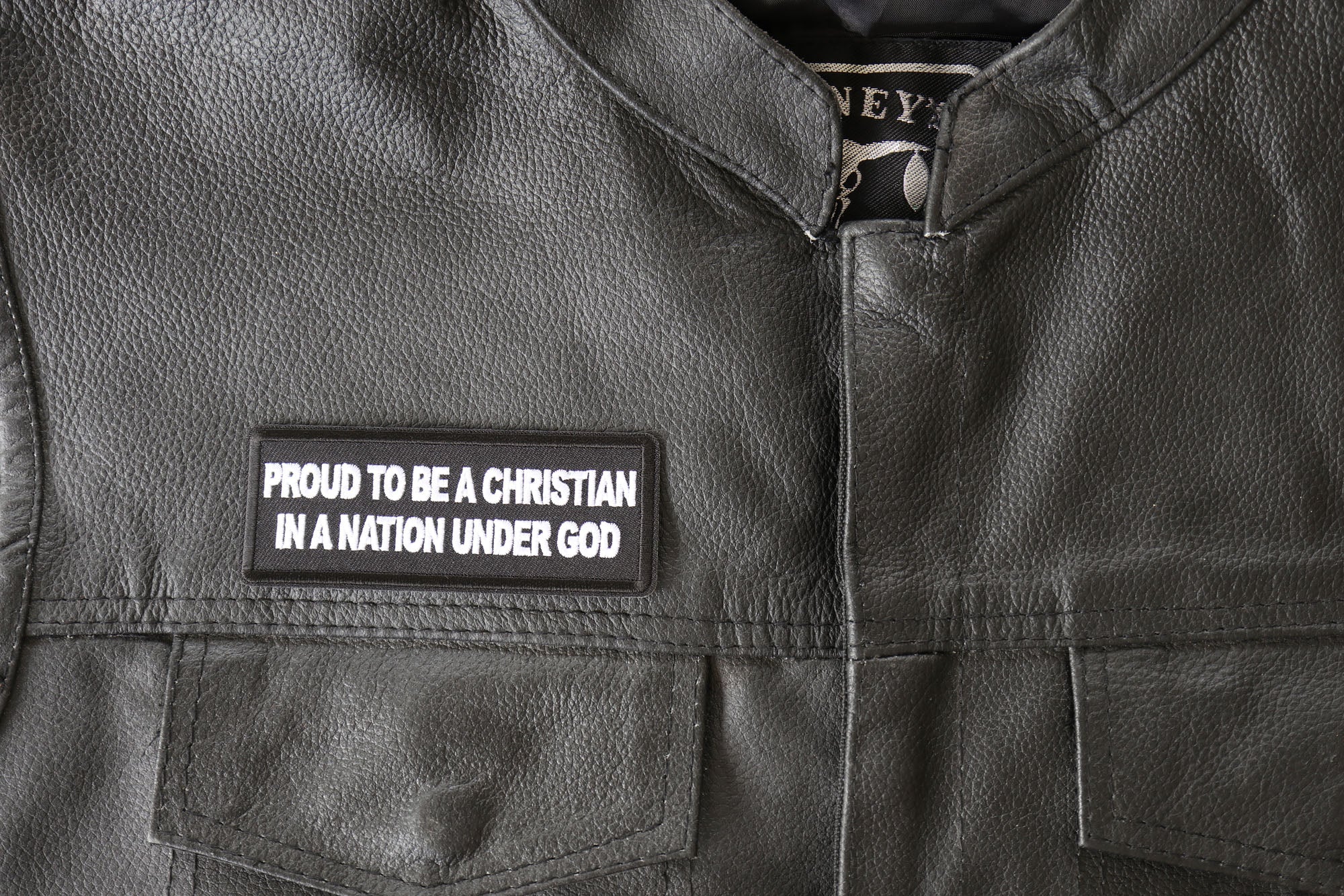 Proud to be a Christian in a Nation Under God Patch - A Strong Symbol of Belief and Loyalty ( 3 x 2 inches )