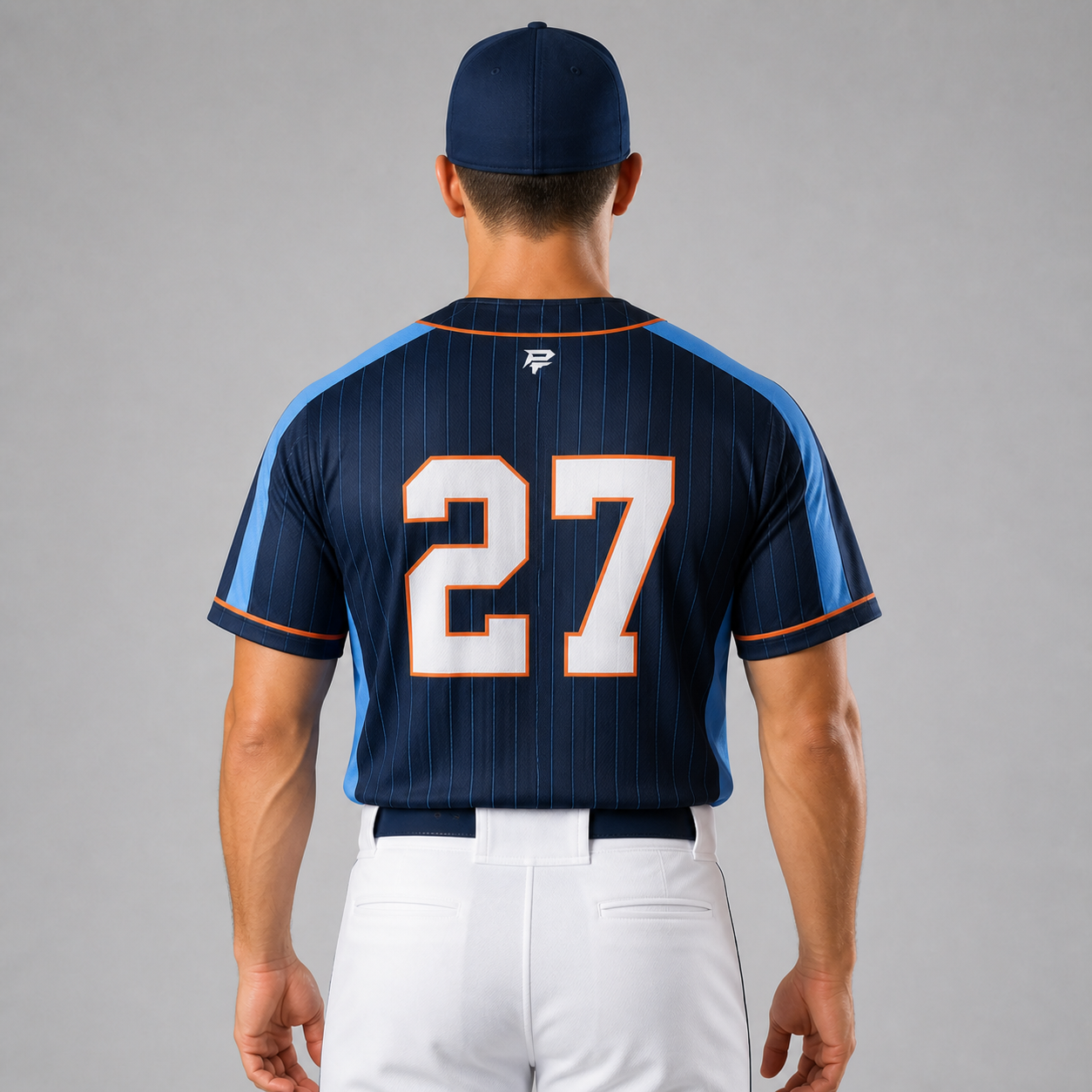 PT Full-Button Baseball Jersey back
