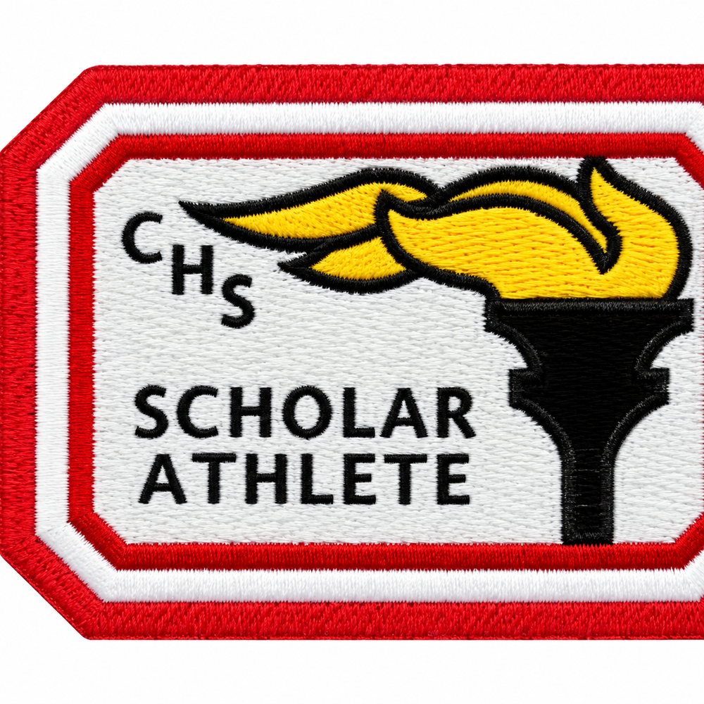 Academic Rectangle Embroidered Patch - Personalized for Schools and Universities  ( 4 x 3 Inches ) — generated illustrative embroidery detail