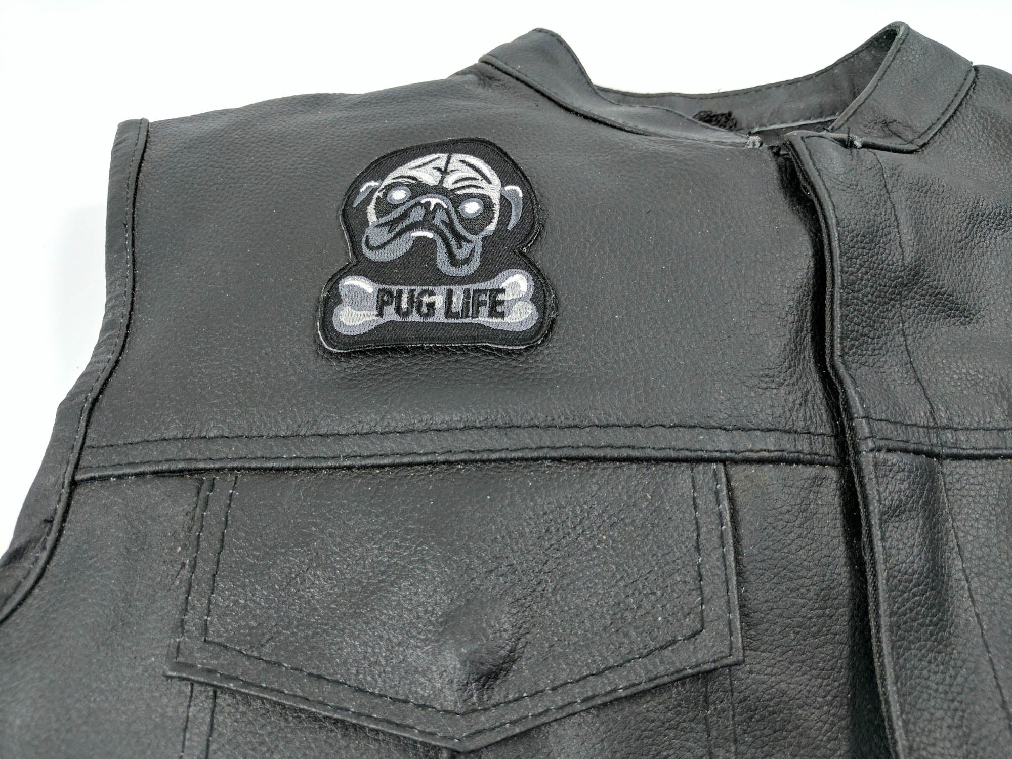 Pug Life Funny Iron-On Patch – Cute, Humorous, and Stylish Patch   ( 3 x 3  inches )