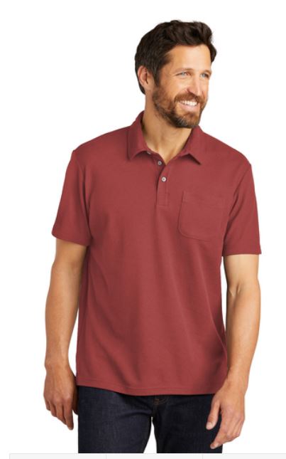 Cotton Blend Pique Pocket Polo