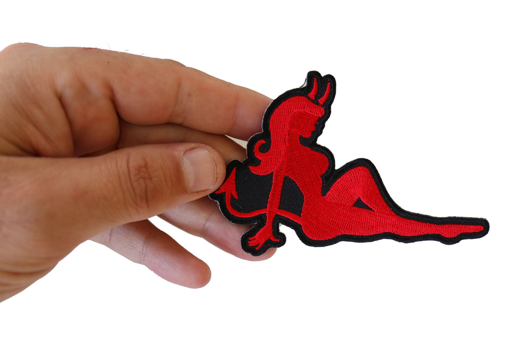 Red Devil Girl Embroidered Patch