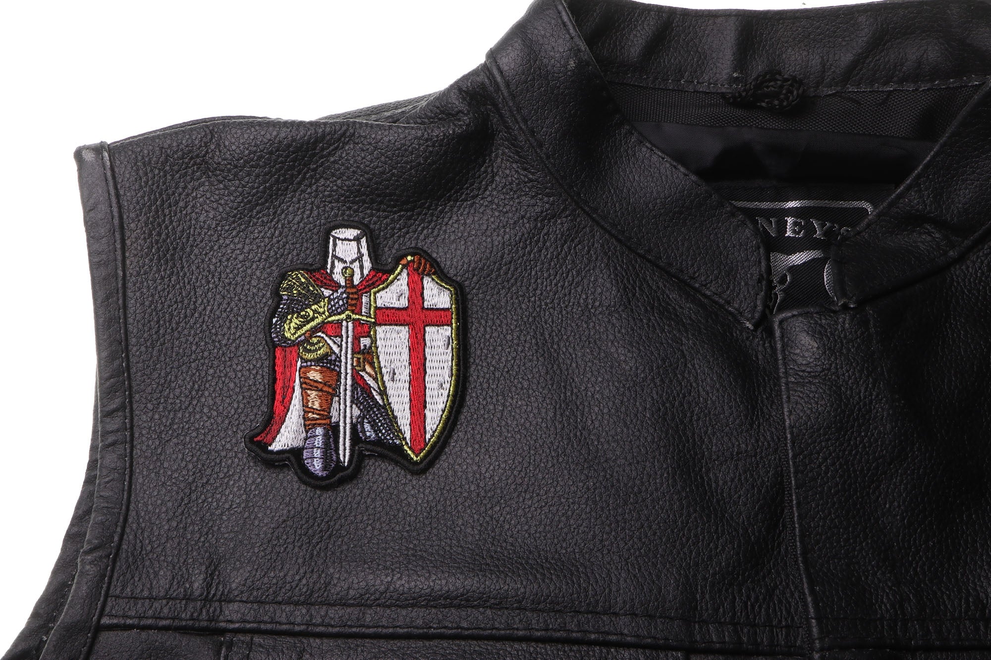 Red Knight Crusader Christian  Patch - Perfect for Bikers ( 4 x 2  inches )