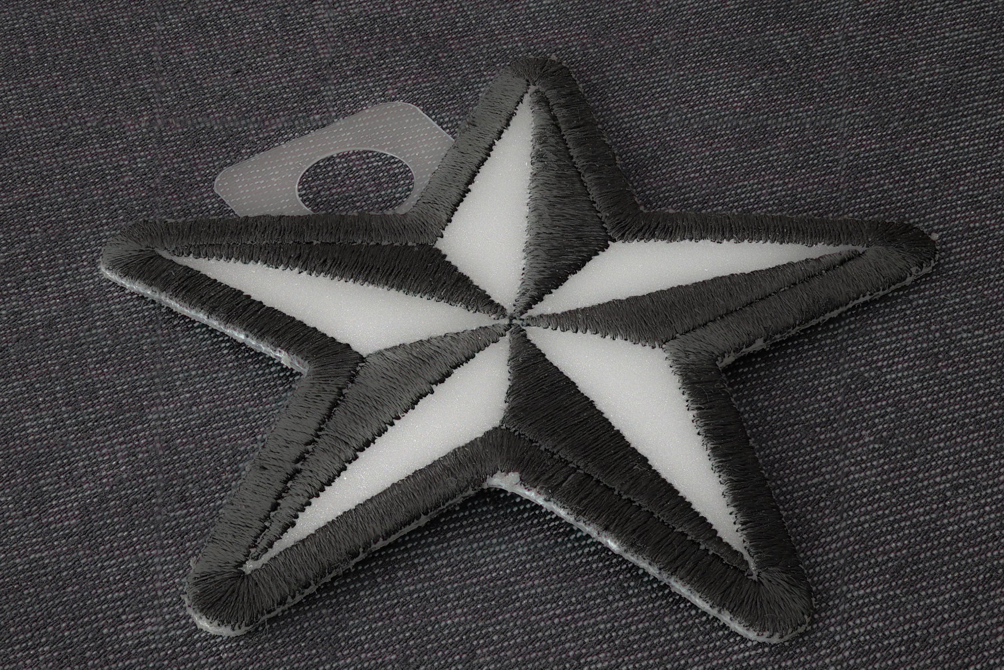 Reflective Nautical Star Novelty Iron-On Patch – Stylish Embroidered Design ( 3 x 3 inches )