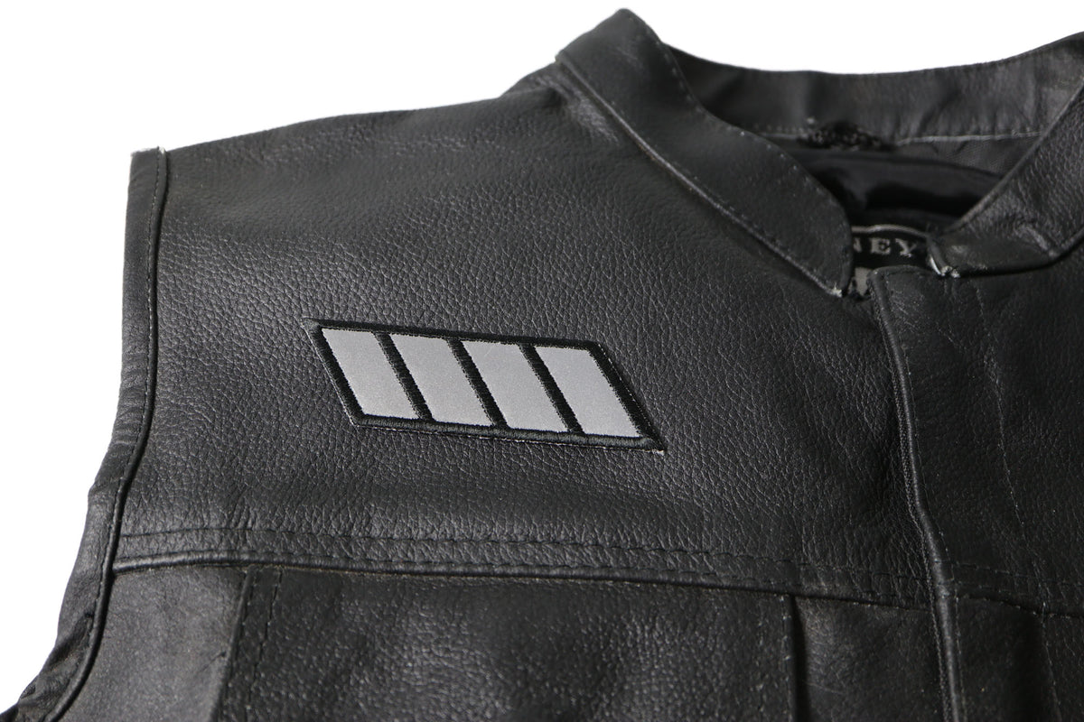 Reflective Stripes Embroidered Patch shown for scale