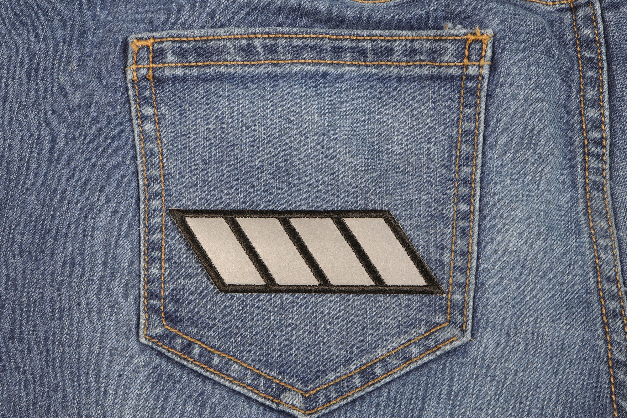 Reflective Stripes Patch – Stylish Embroidered iron-on patch ( 4x4 inches )