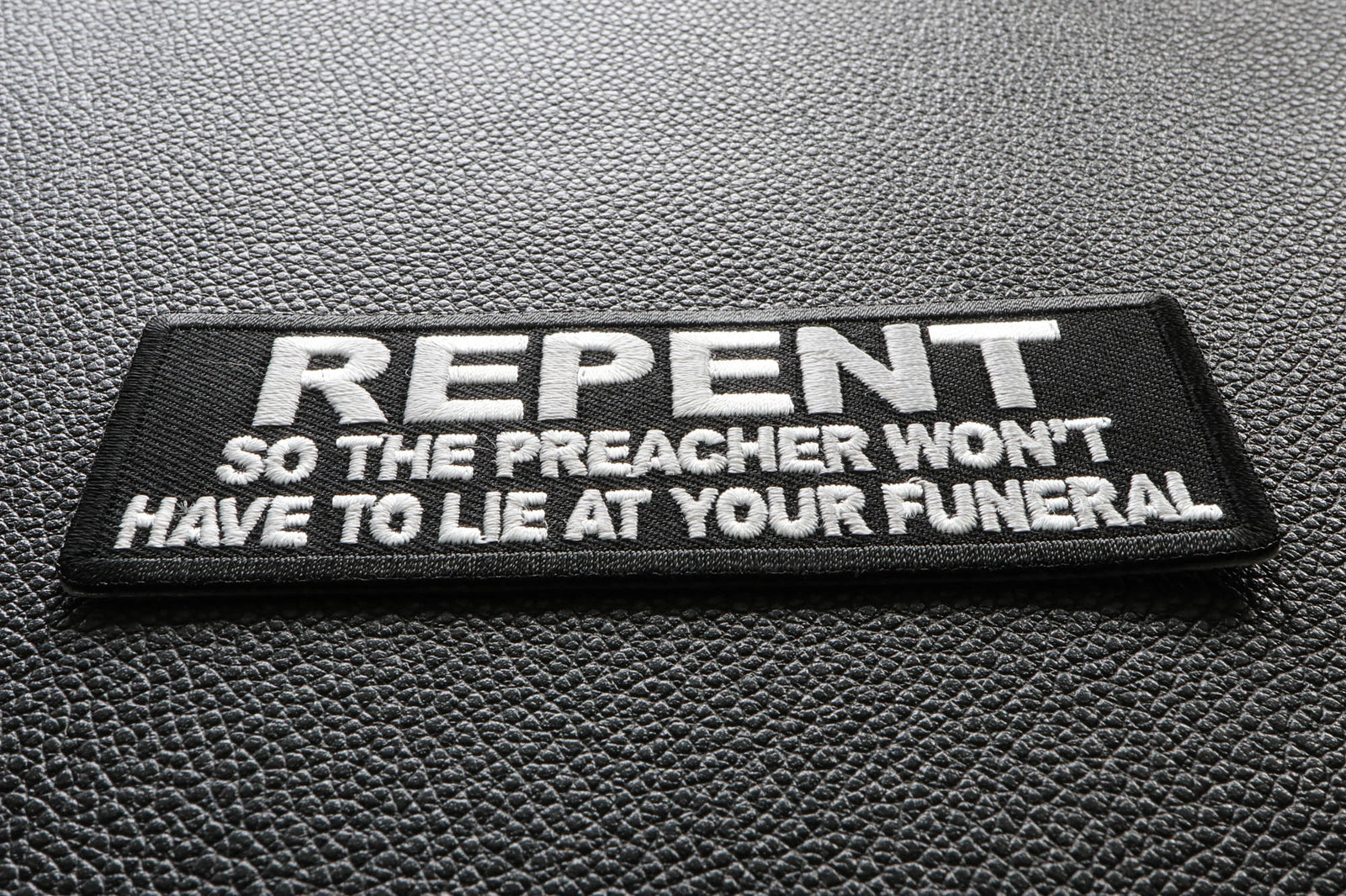Repent Preacher Funeral Embroidered Patch product image 2
