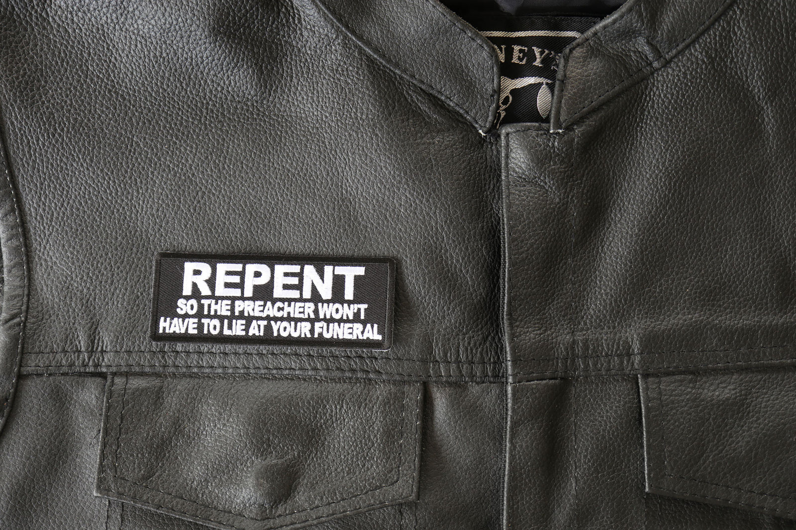 Repent Preacher Funeral Embroidered Patch product image 5