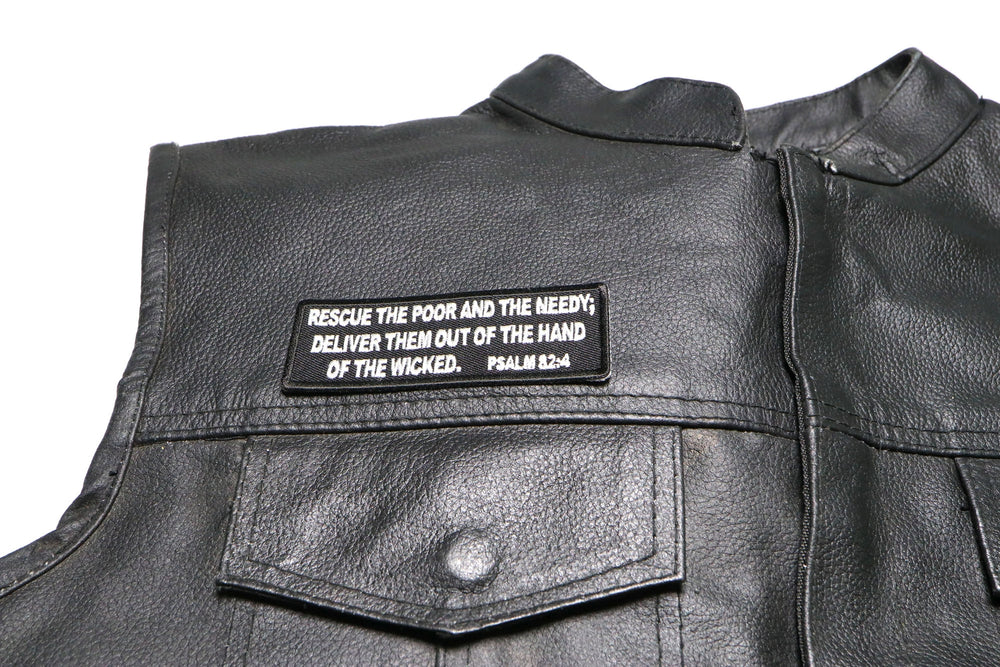 Psalm Rescue Poor Needy Embroidered Patch