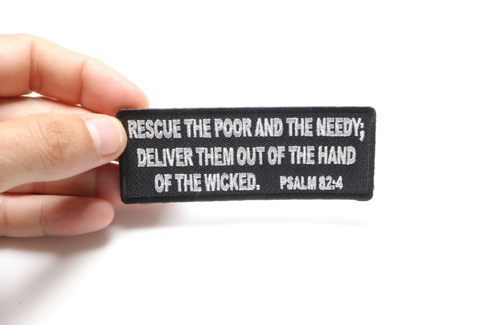 Psalm Rescue Poor Needy Embroidered Patch product image 3