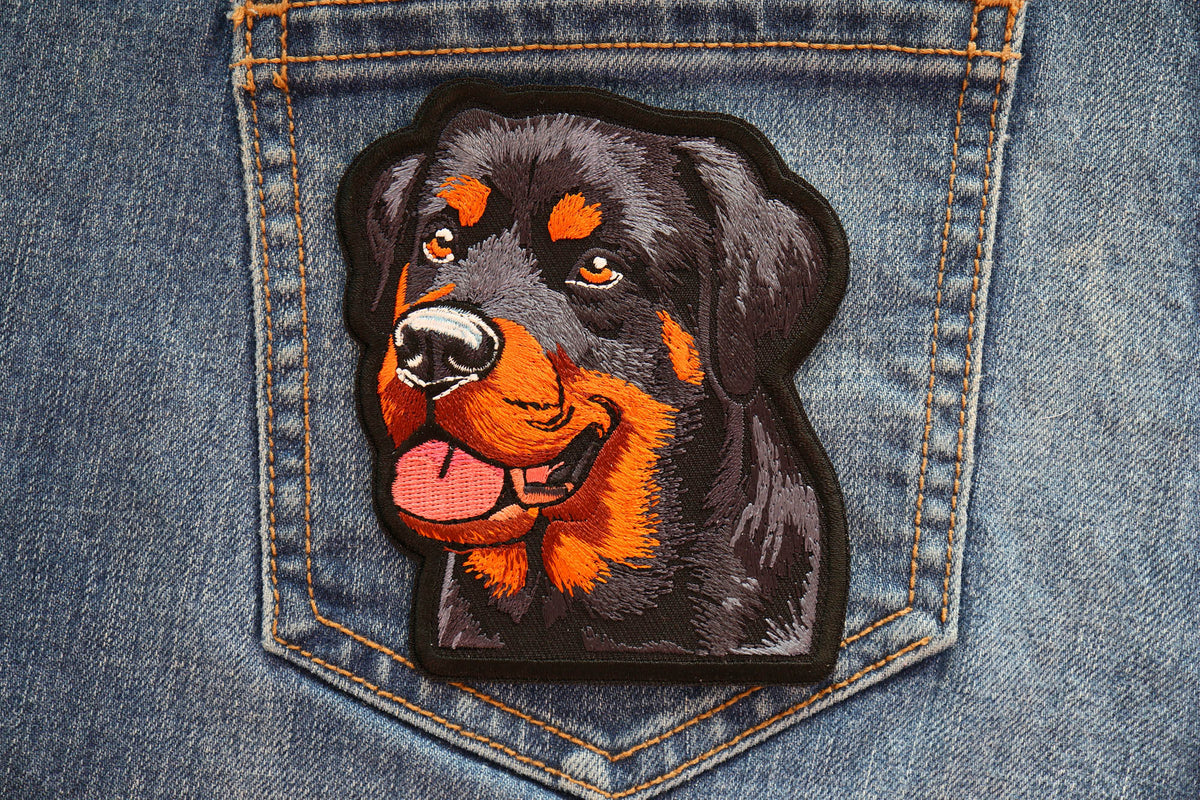 Rottweiler Dog Embroidered Patch additional product view