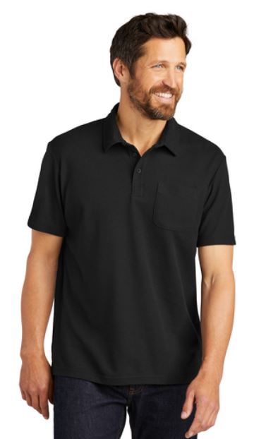 Cotton Blend Pique Pocket Polo