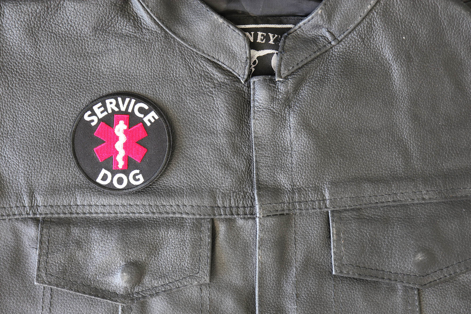 Service Dog Embroidered Patch stitching detail