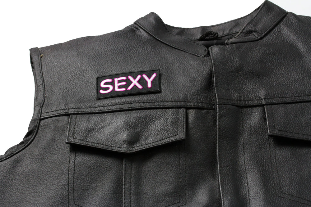 Bold Sexy Text Embroidered Patch