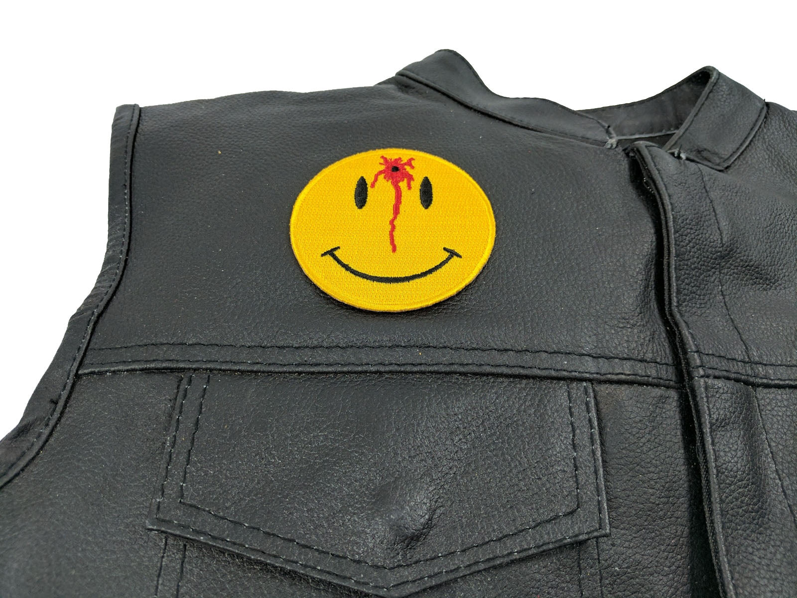 Shot Smiley Funny Iron-on Patch ( 3 x 3 inche )