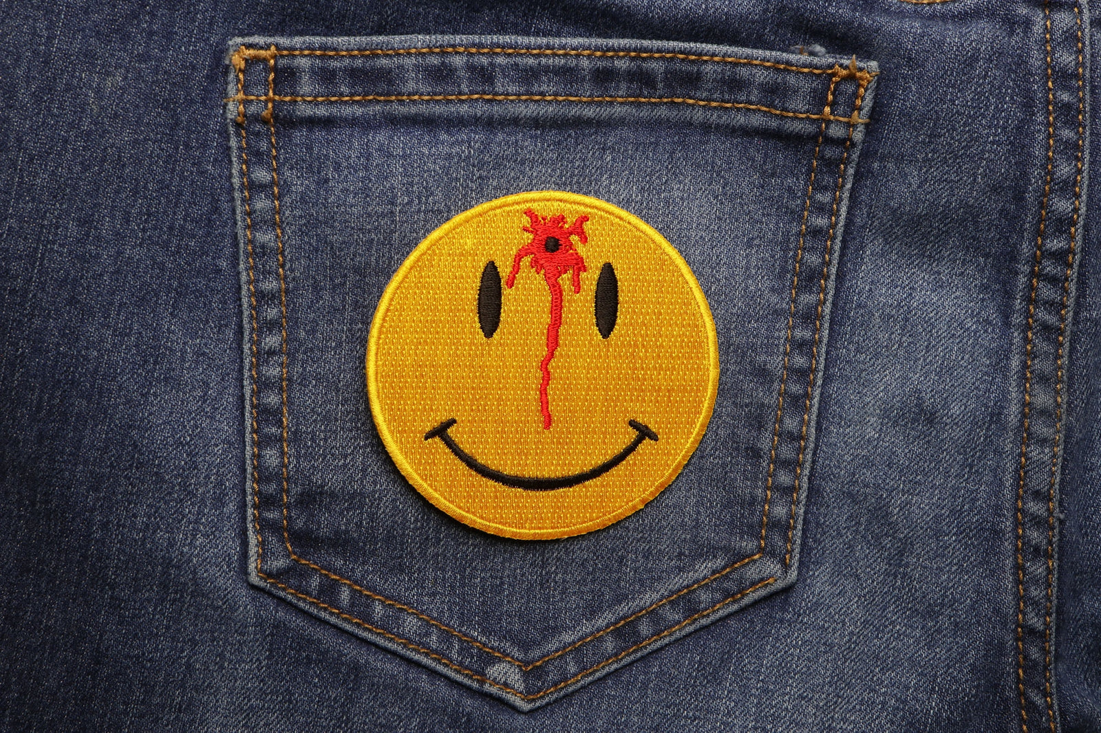 Shot Smiley Embroidered Patch product image 5
