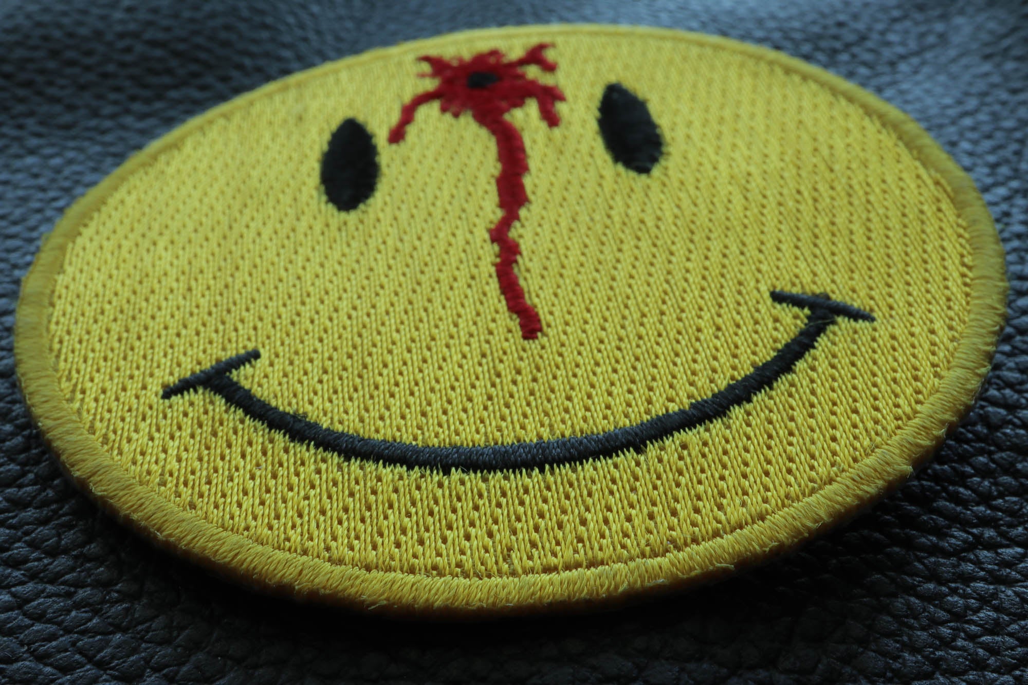 Shot Smiley Funny Iron-on Patch ( 3 x 3 inche )