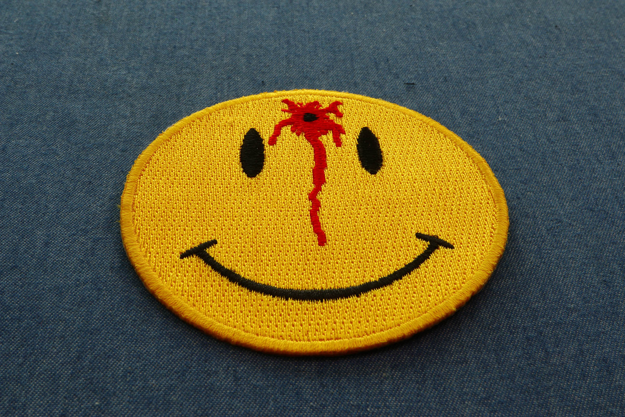 Shot Smiley Funny Iron-on Patch ( 3 x 3 inche )