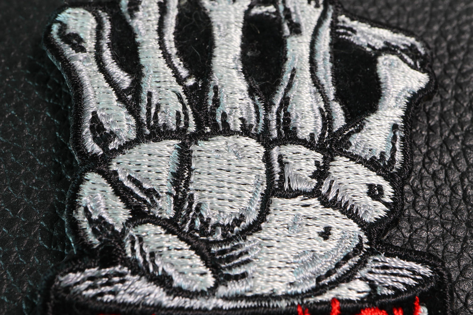 Skeleton Middle Finger Embroidered Patch product image 3
