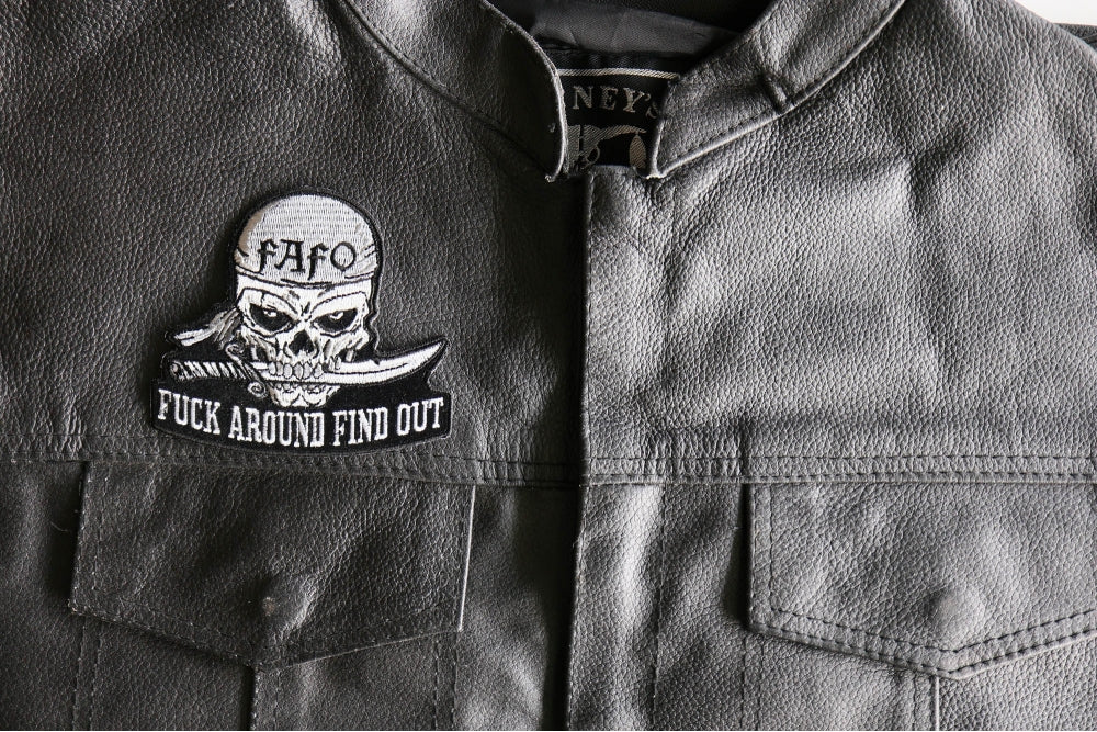 FAFO Skull Embroidered Patch additional product view