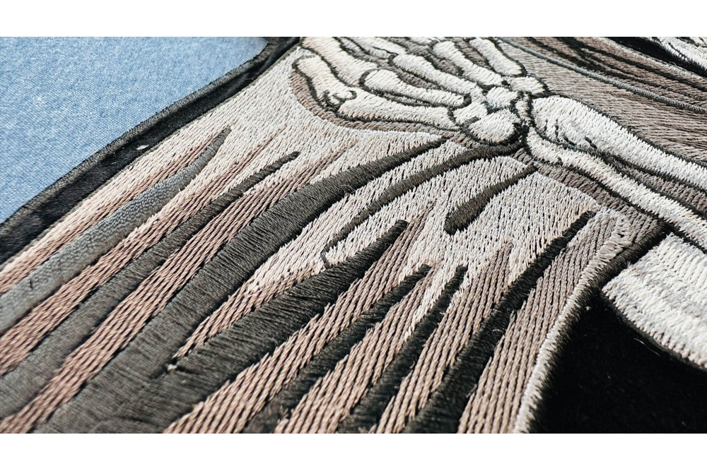 Skull Reaper Fuck Around Find Out Patch – Embroidered Iron-On Patch ( 5x5 inche )