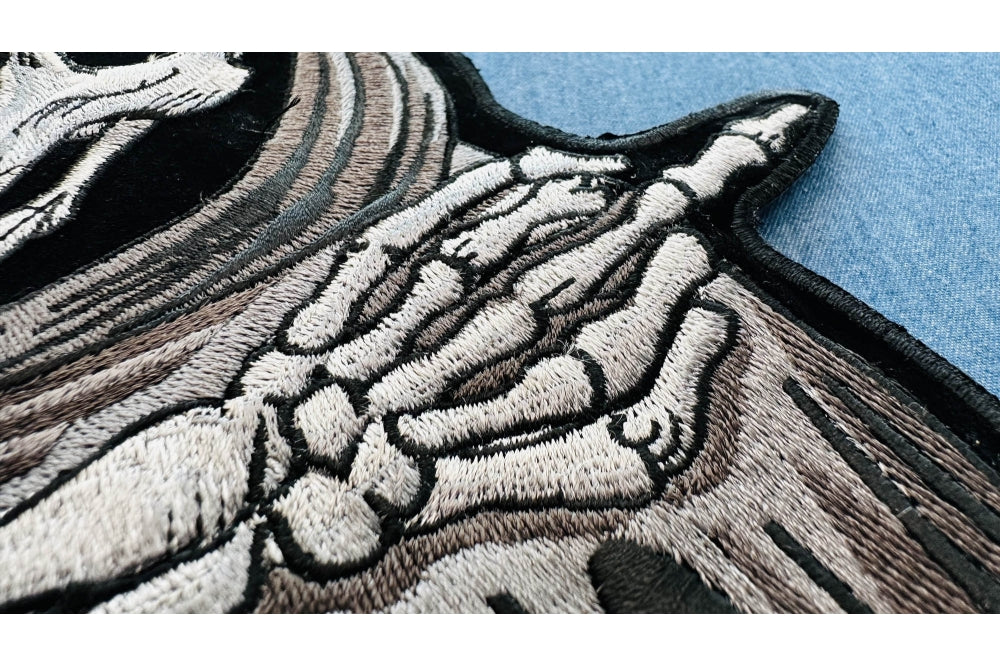 Skull Reaper Fuck Around Find Out Patch – Embroidered Iron-On Patch ( 5x5 inche )