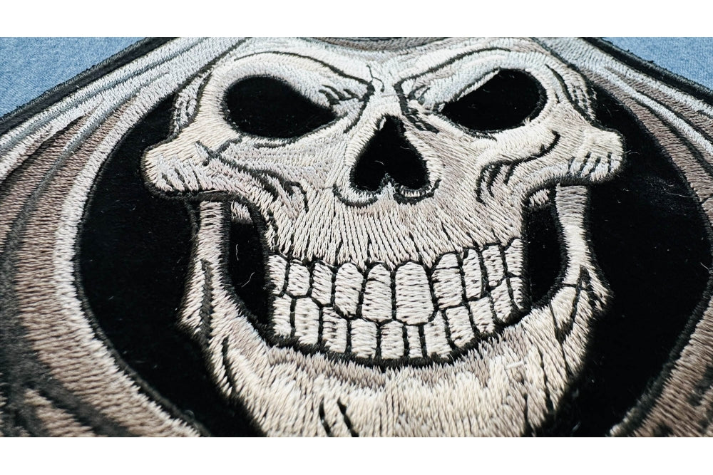 Skull Reaper Fuck Around Find Out Patch – Embroidered Iron-On Patch ( 5x5 inche )