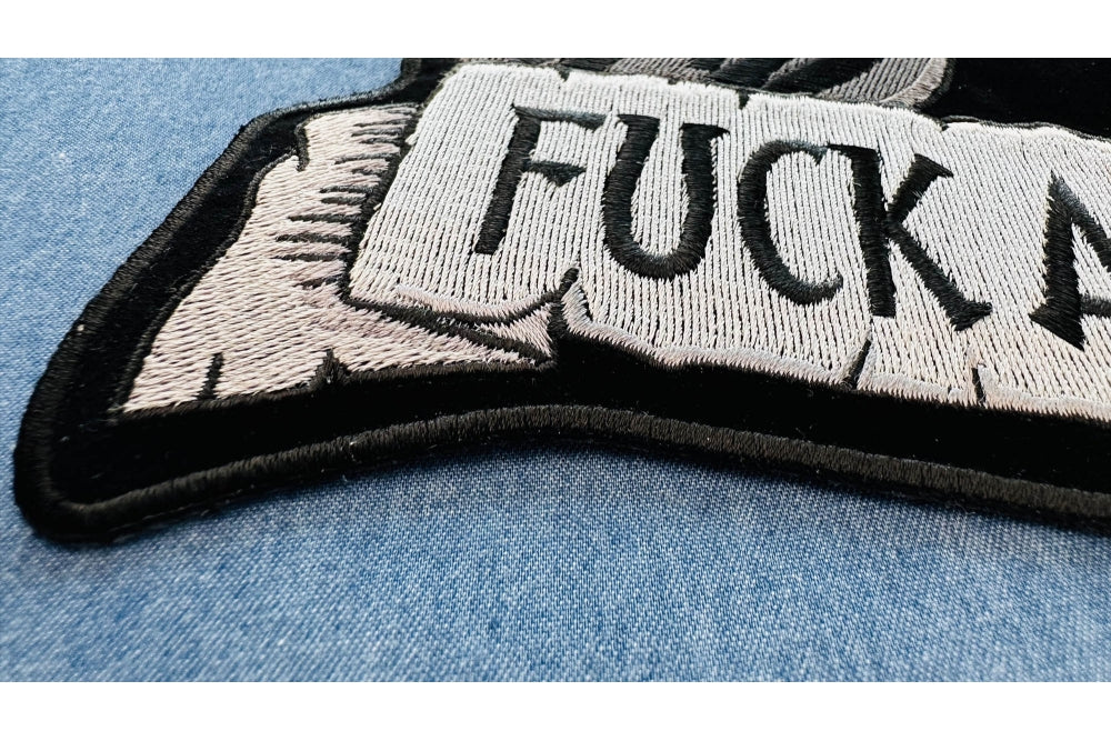 Skull Reaper Fuck Around Find Out Patch – Embroidered Iron-On Patch ( 5x5 inche )
