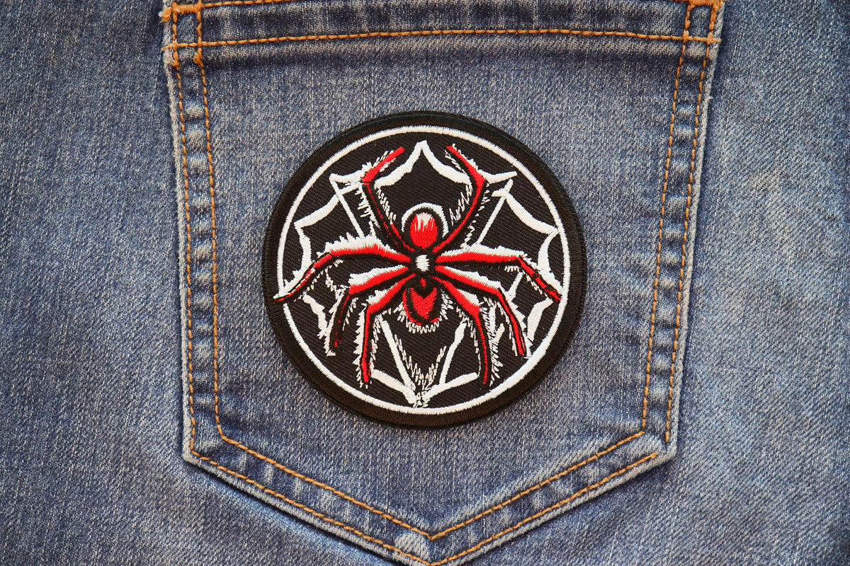 Spider Embroidered Patch apparel application view