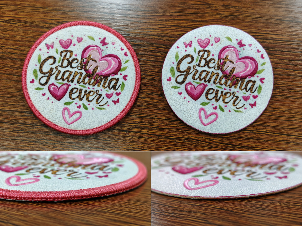 Sublimated patch edge construction comparison
