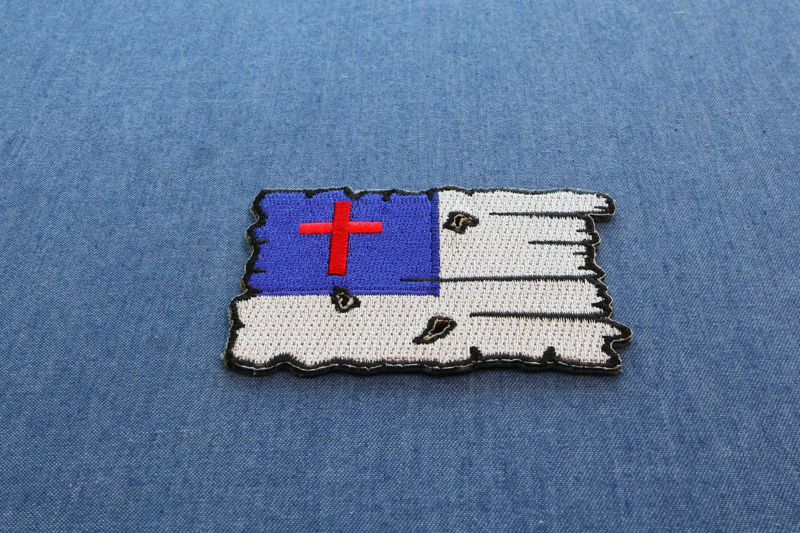 Tattered Christian Flag Embroidered Patch product image 5