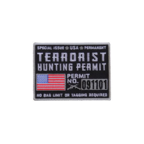 Terrorist Hunting Permit Embroidered Patch
