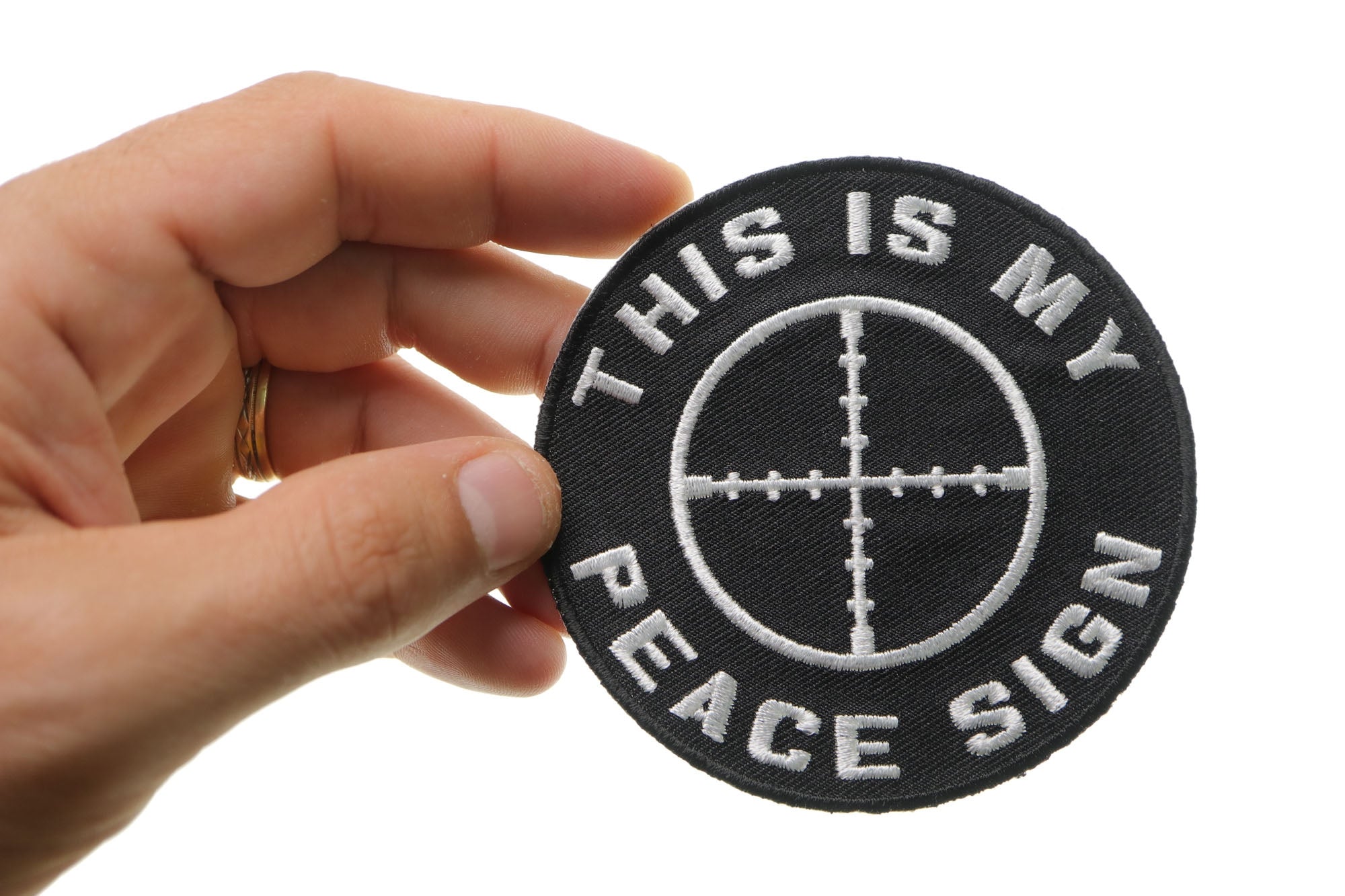 This Is My Peace Sign Funny Military Morale Patch ( 3 x 3 inche )