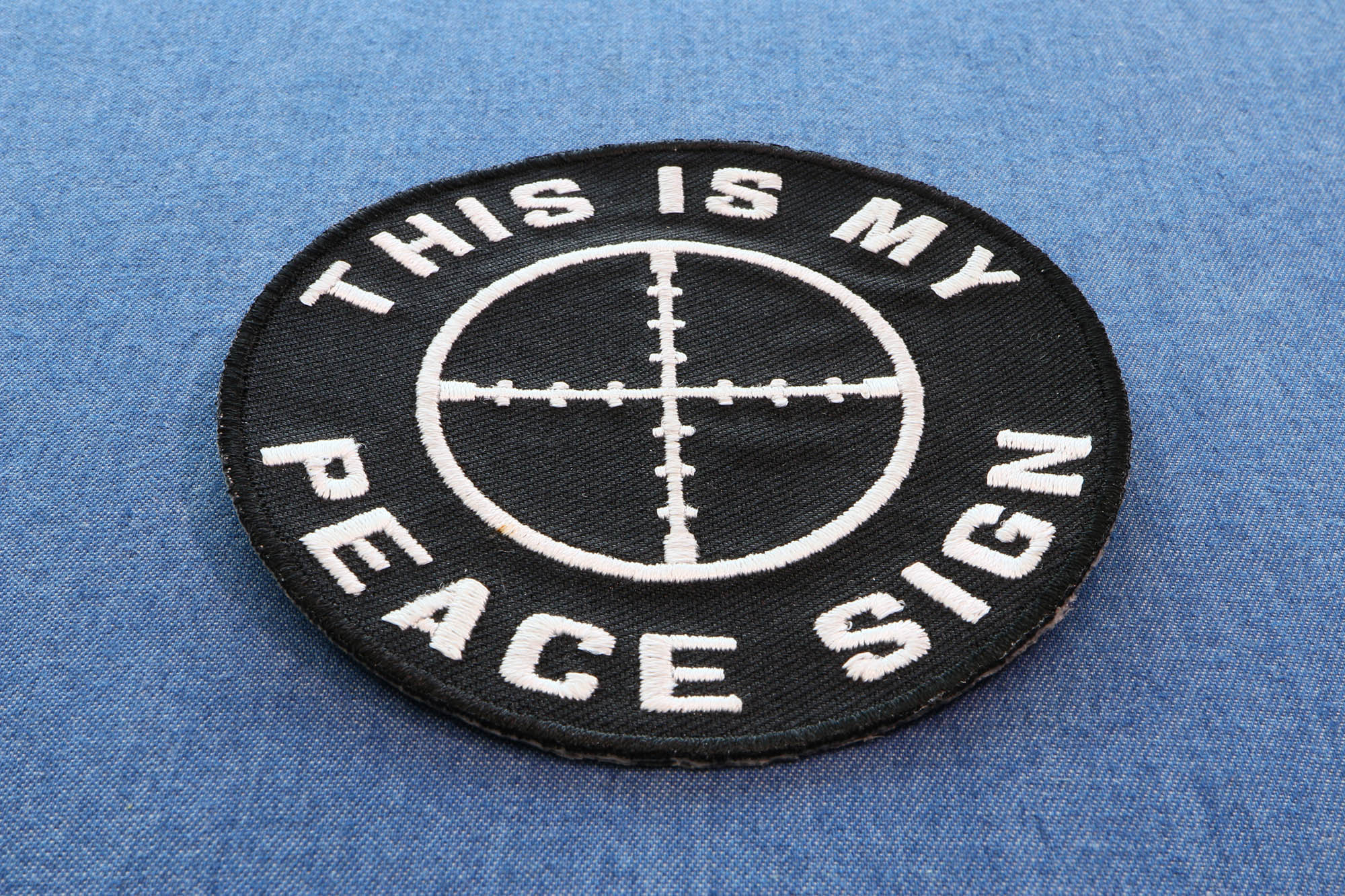 This Is My Peace Sign Funny Military Morale Patch ( 3 x 3 inche )