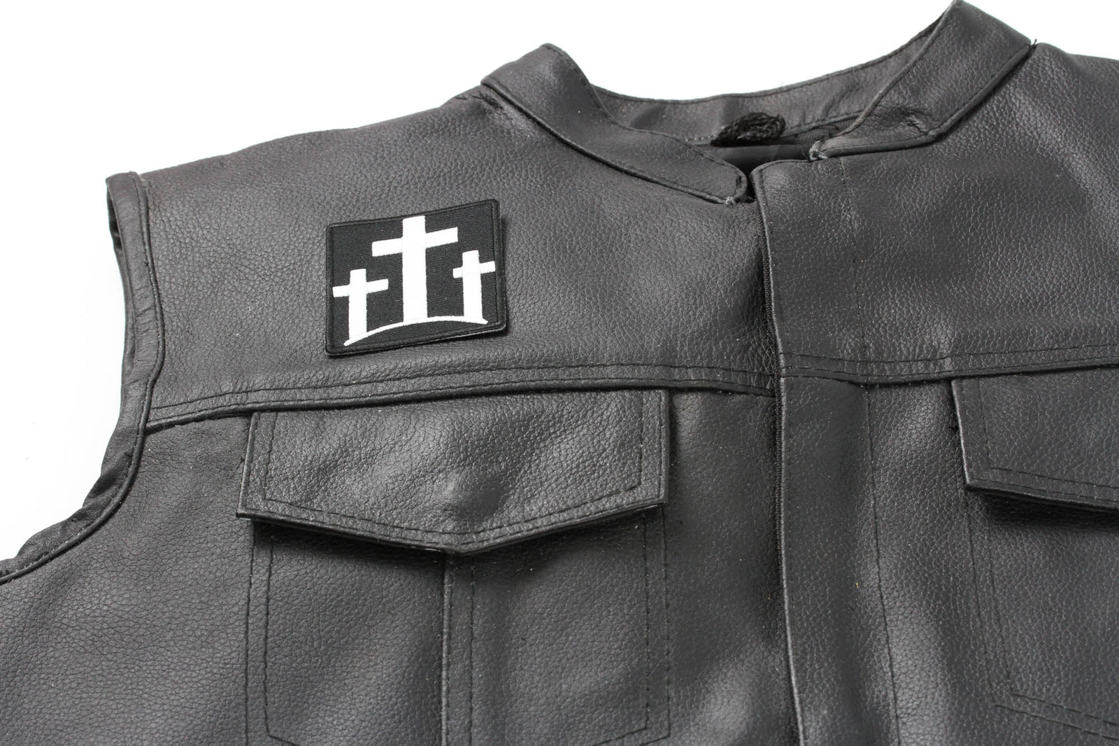 Three Crosses Christian Embroidered Patch product image 3