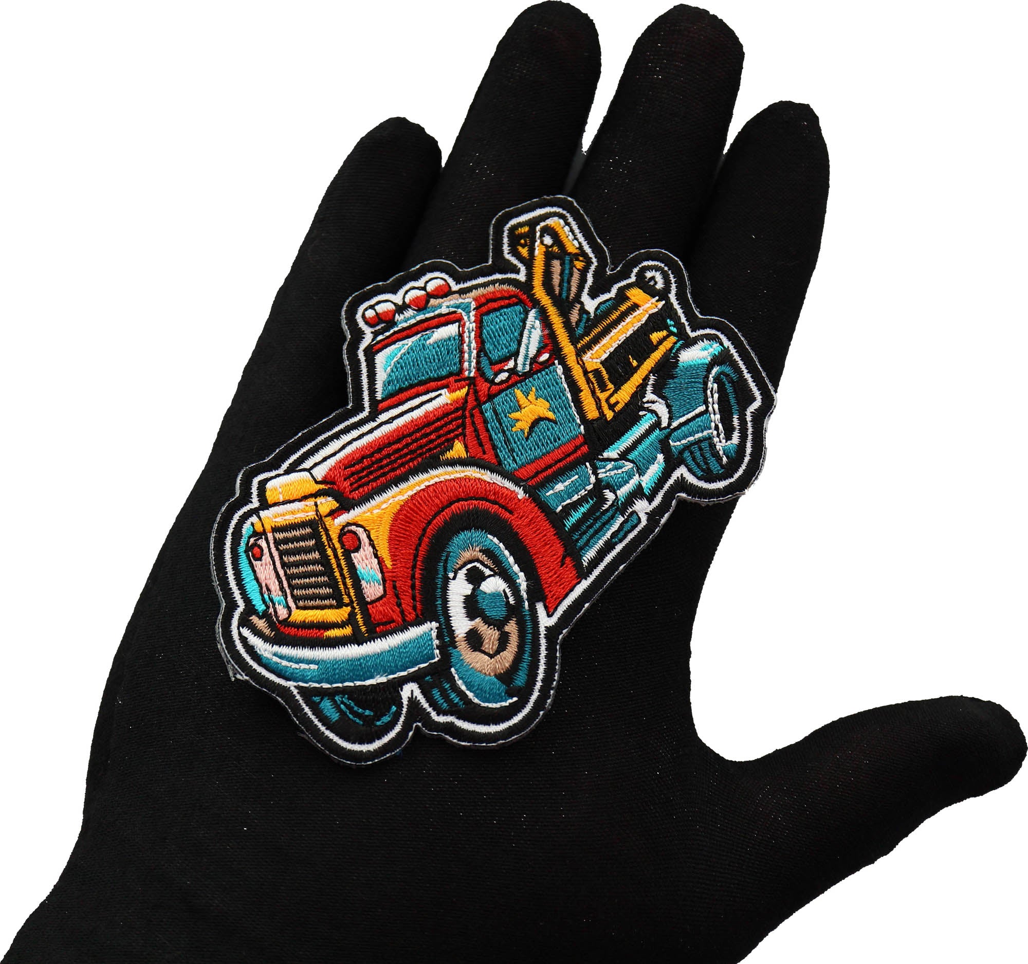 Tow Truck Embroidered Patch - Perfect for Roadside Assistance and Truck Enthusiasts ( 4 x 4 inch )
