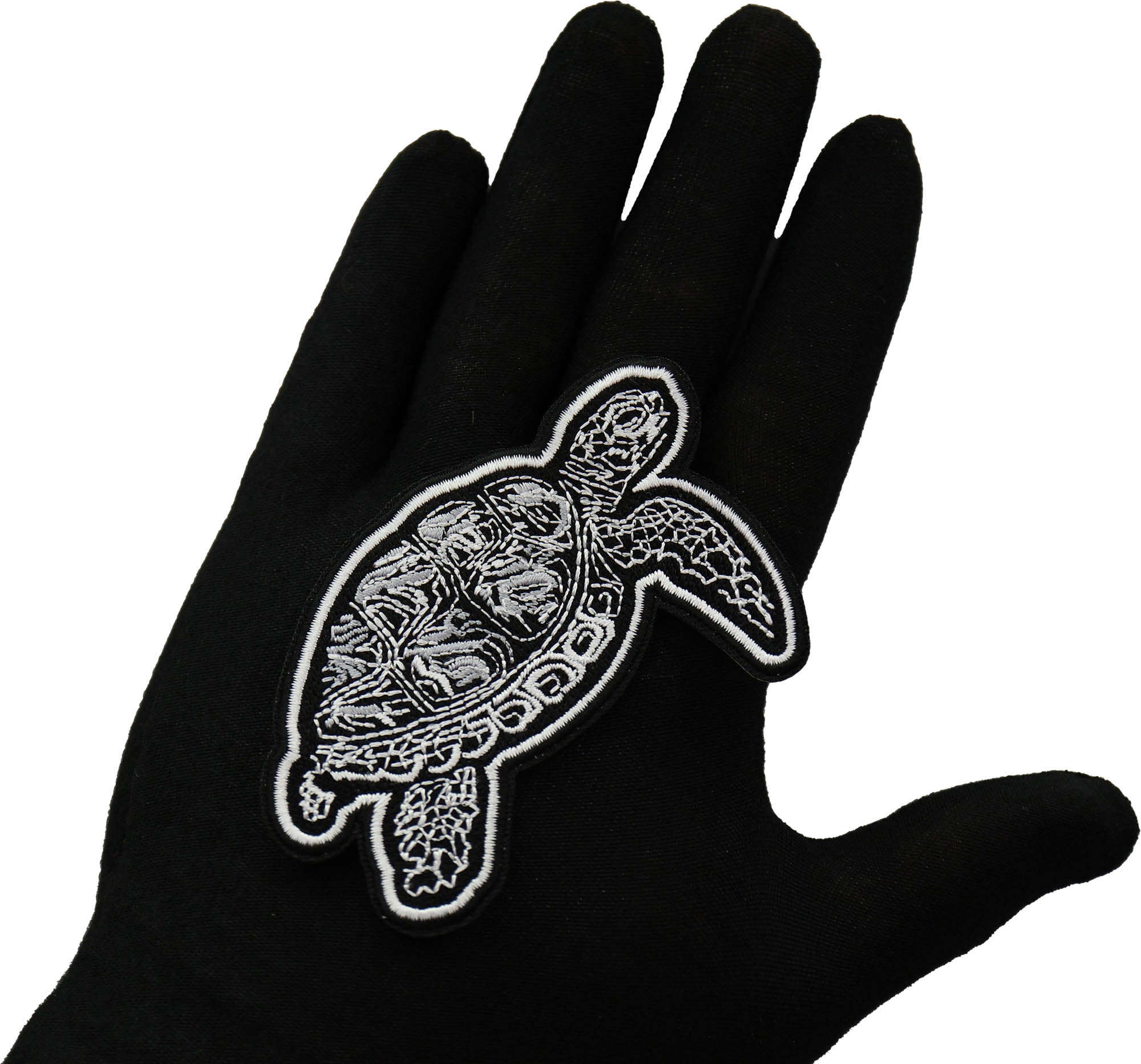 Tribal Turtle Embroidered Patch – Unique & Stylish Design for Jackets, ( 4x3 inche )