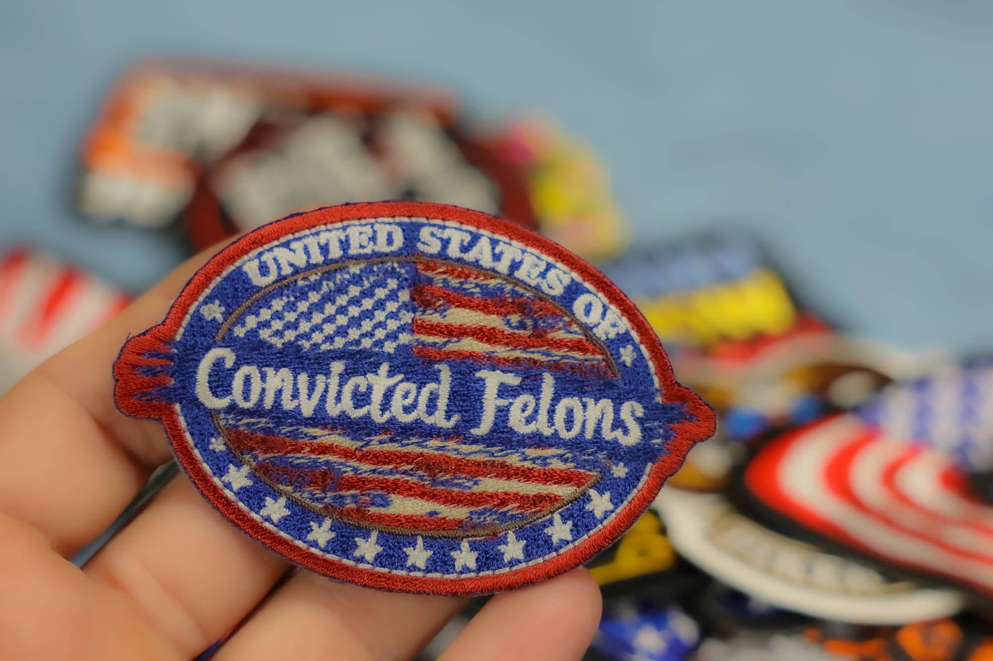 United States of Convicted Felons Embroidered Patch ( 3x3 inche )