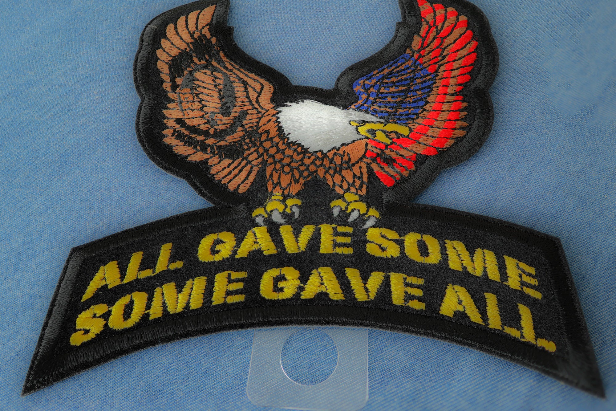 US POW MIA Upwing Eagle Rocker Embroidery Patch (  4 x 5 inche )