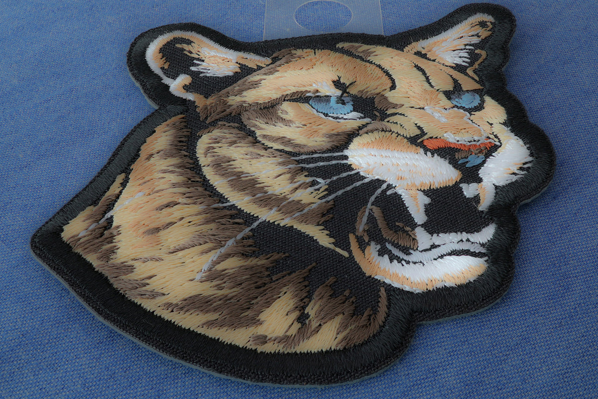Vicious Cougar Embroidered Patch apparel application view