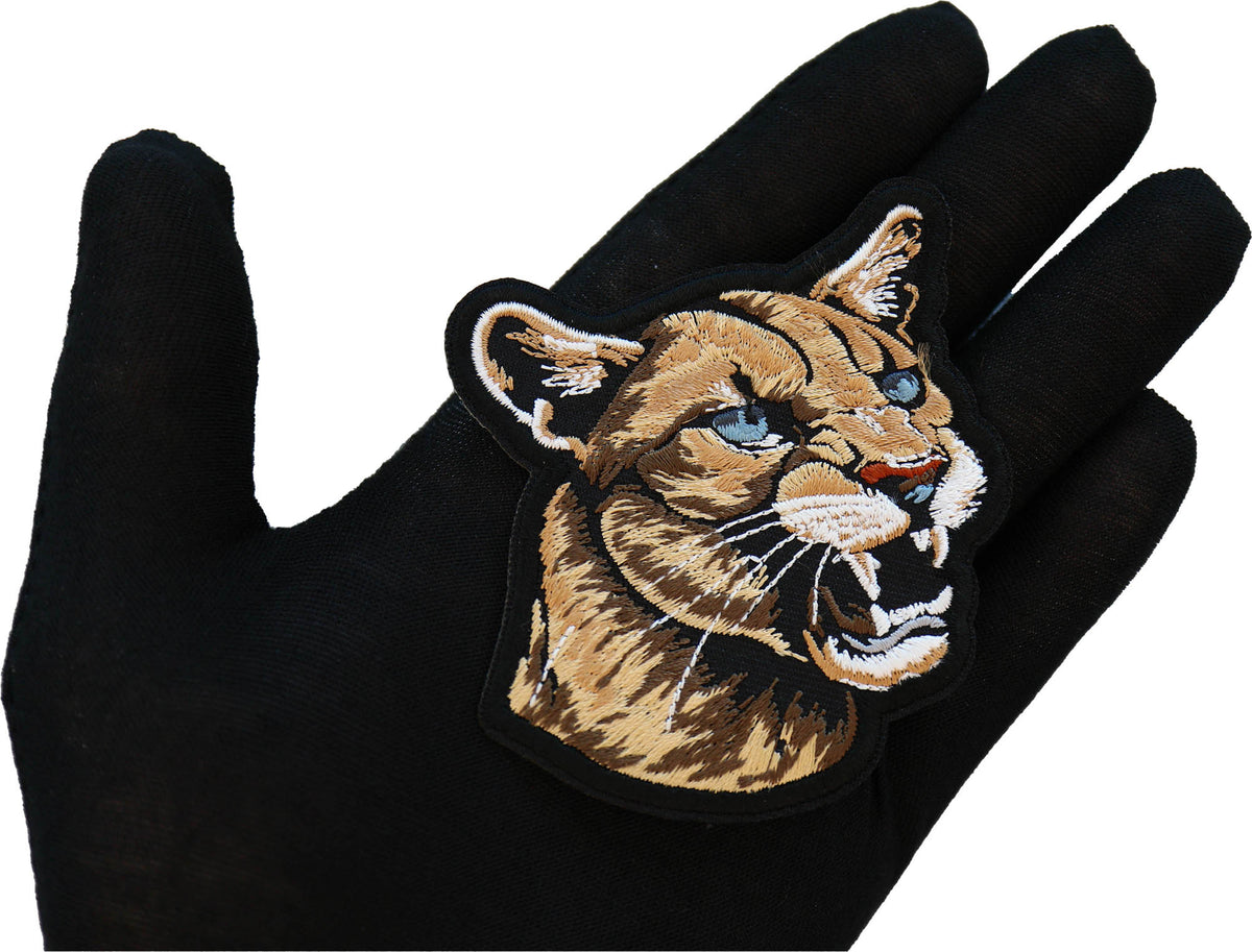 Vicious Cougar Embroidered Patch stitching detail