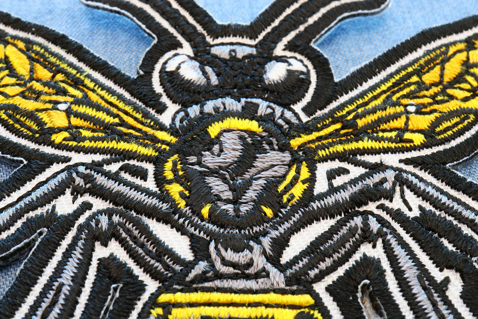 Wasp embroidered patch