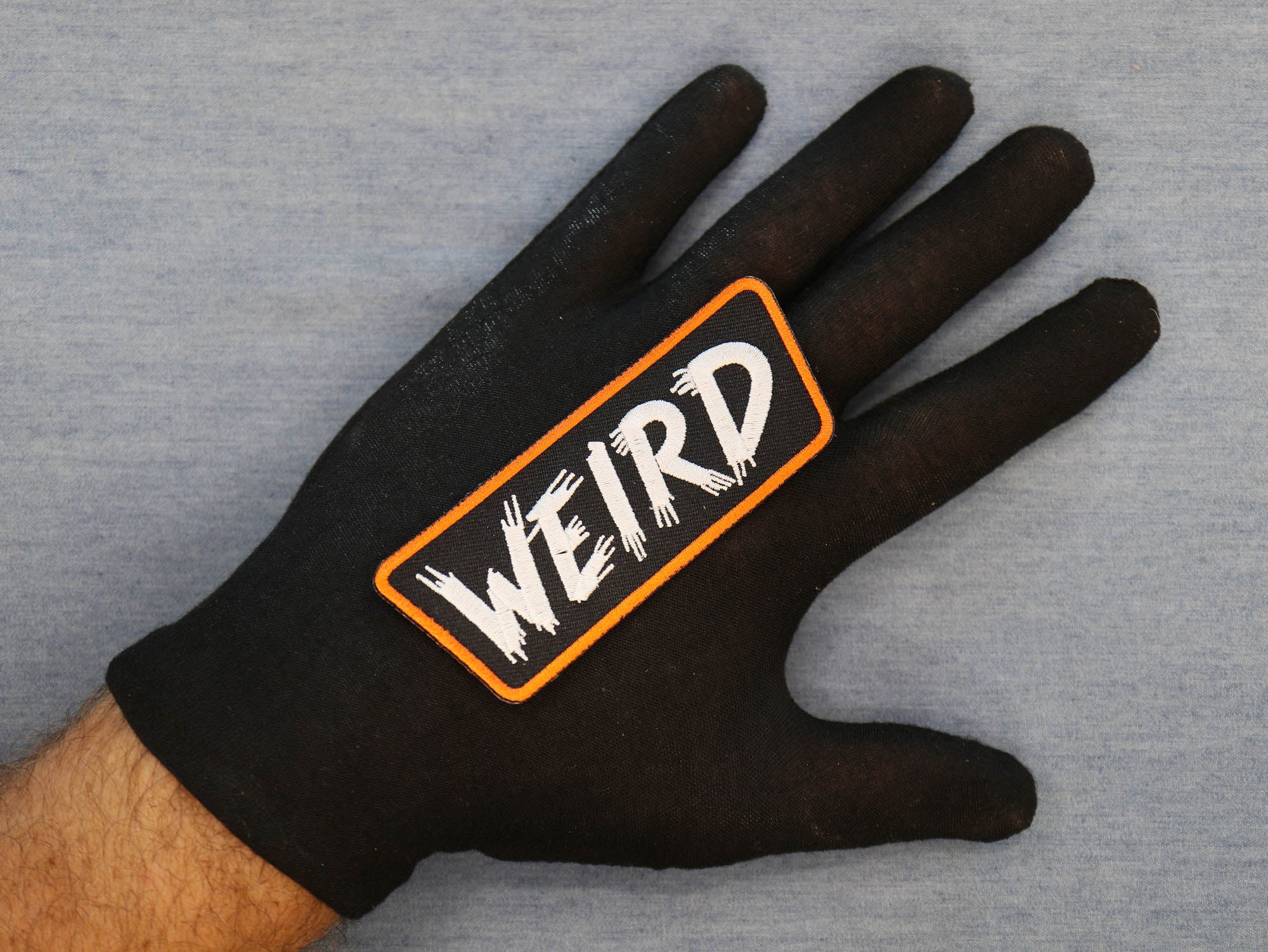 WEIRD Embroidered Patch - Bold and Unique Design for the Quirky at Heart ( 5 x 4 inch )