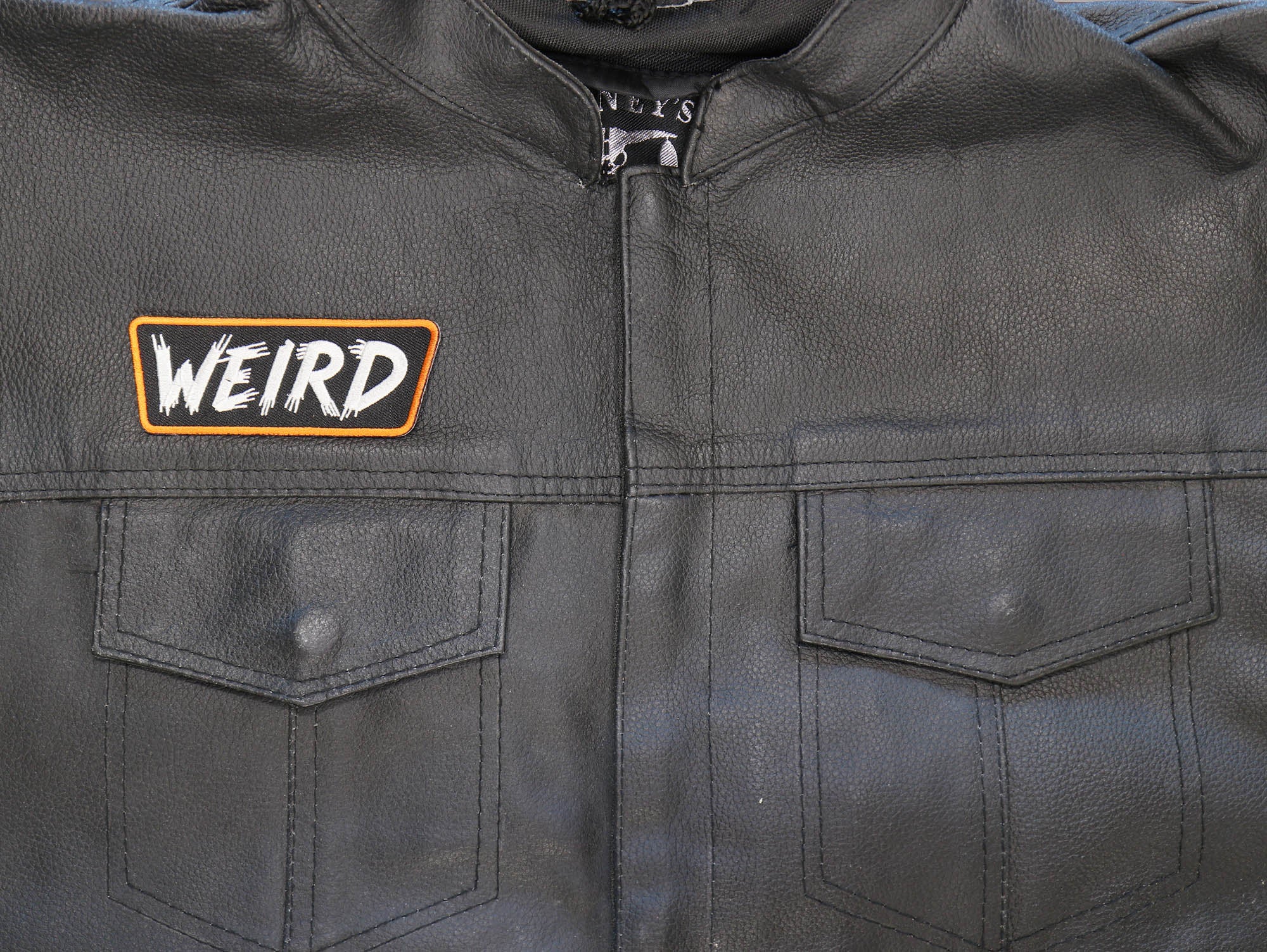 WEIRD Embroidered Patch - Bold and Unique Design for the Quirky at Heart ( 5 x 4 inch )