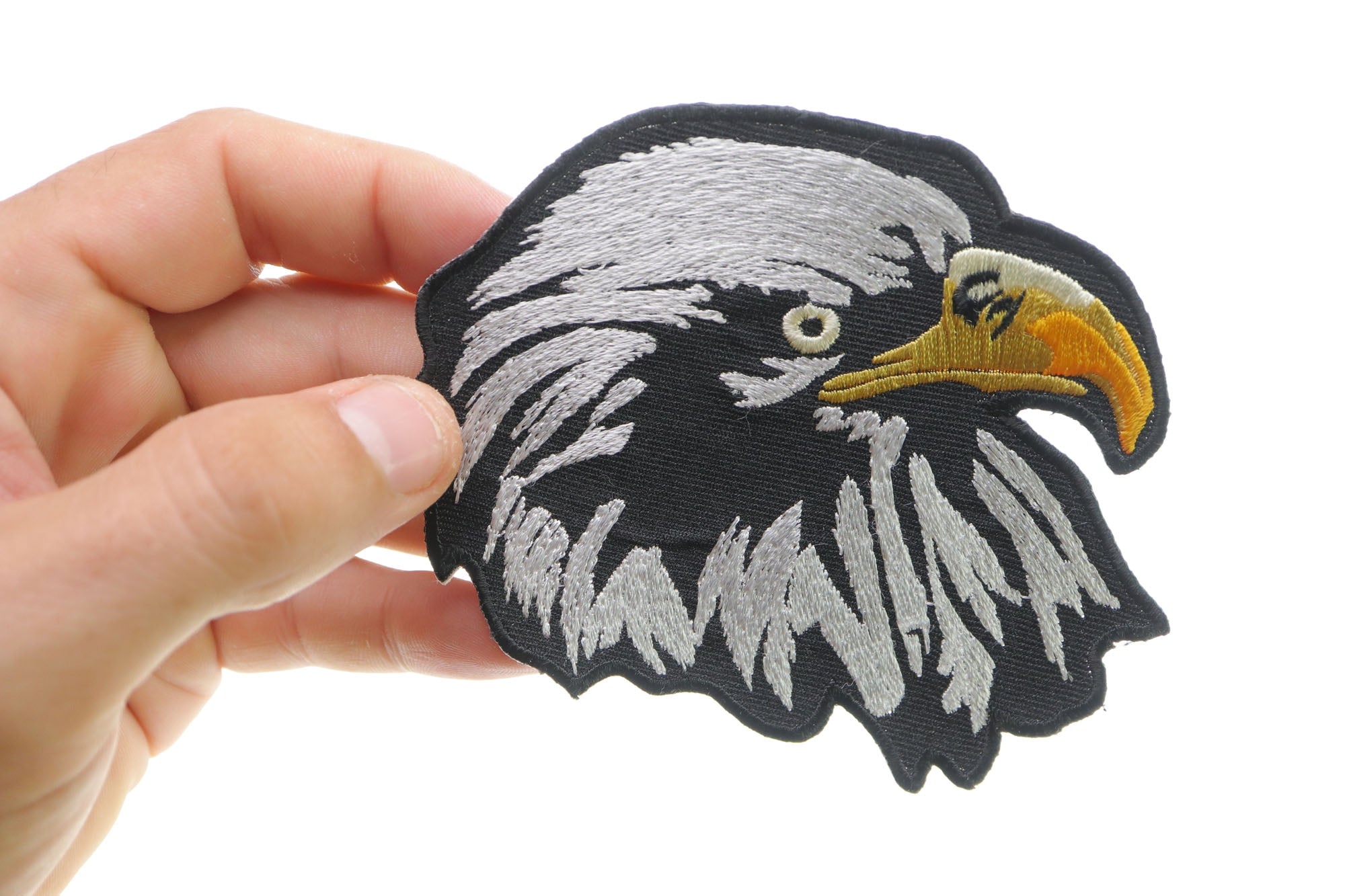 White Eagle Patch Facing Right – High-Quality, Striking Embroidered Patches ( 4 x 4 inche )