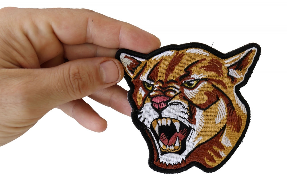 Wild Cougar Embroidered Patch apparel application view