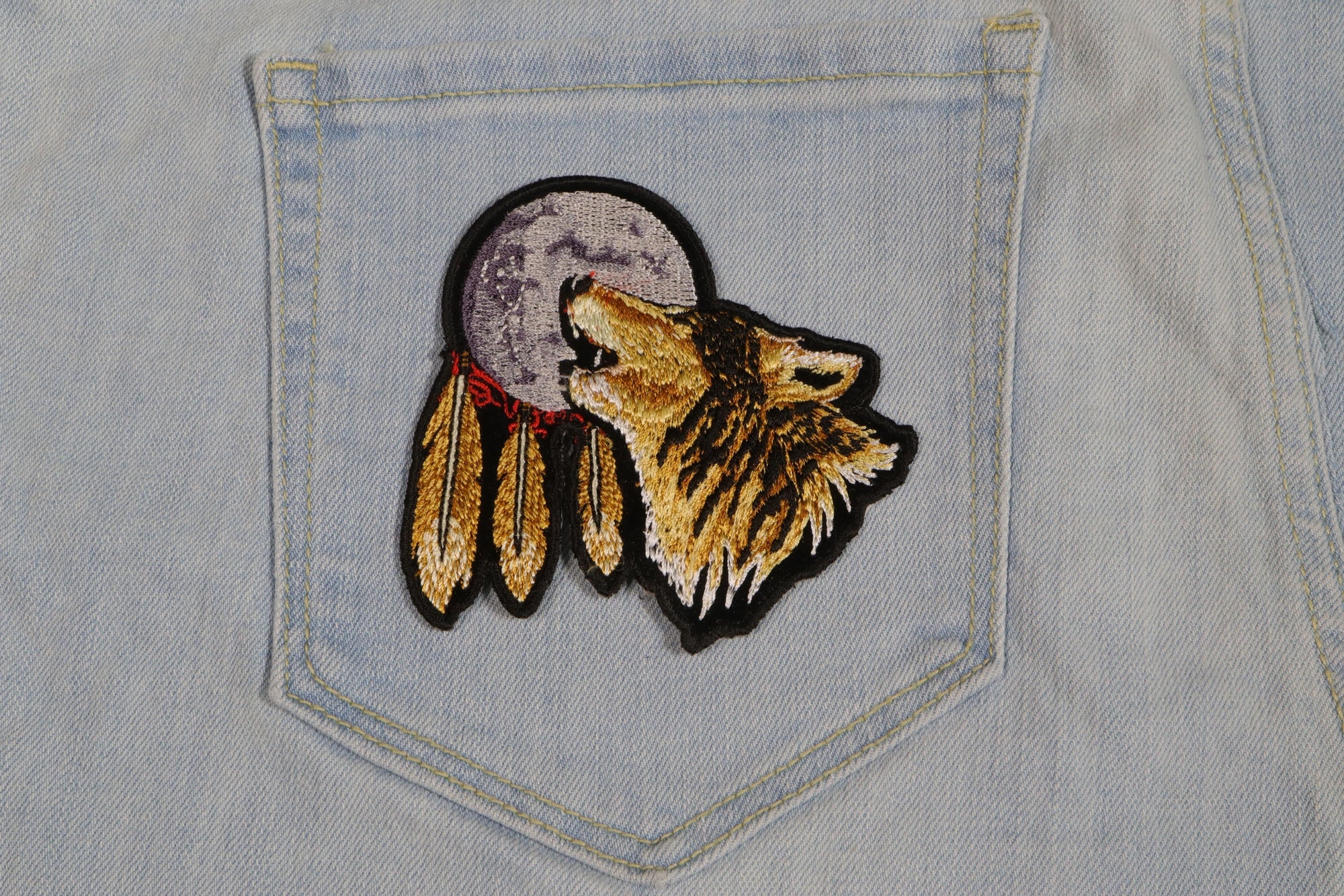Wolf Moon Small Patch – Striking Embroidered Patches ( 3x3 inche )